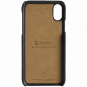 Krusell Sunne Cover - кожен кейс (ествествена кожа) за iPhone XS, iPhone X (черен) 4