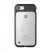 STILMIND Monokini Case - удароустойчив хибриден кейс за iPhone SE (2022), iPhone SE (2020), iPhone 8, iPhone 7 (тъмносин-прозрачен) 2