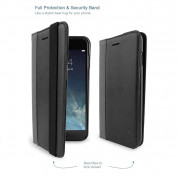 Silk Innovation Folio Wallet Leather Case - кожен калъф (и поставка) тип портфейл за iPhone SE (2022), iPhone SE (2020), iPhone 8, iPhone 7 (черен) 3