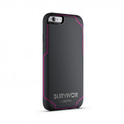 Griffin Survivor Journey Case - хибриден удароустойчив кейс за iPhone 6S, iPhone 6 (черен с розов кант)