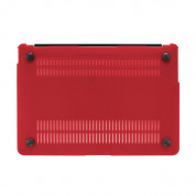 Artwizz Rubber Clip Case - матиран предпазен кейс за MacBook Air 11 (модели от 2010 до 2015 година) (червен-прозрачен) 3