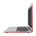 Artwizz Rubber Clip Case - матиран предпазен кейс за MacBook Air 11 (модели от 2010 до 2015 година) (червен-прозрачен) 6