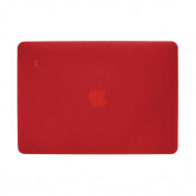 Artwizz Rubber Clip Case - матиран предпазен кейс за MacBook Air 11 (модели от 2010 до 2015 година) (червен-прозрачен)