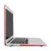 Artwizz Rubber Clip Case - матиран предпазен кейс за MacBook Air 11 (модели от 2010 до 2015 година) (червен-прозрачен) 5