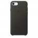 Apple iPhone Leather Case - оригинален кожен кейс (естествена кожа) за iPhone SE (2022), iPhone SE (2020), iPhone 8, iPhone 7 (тъмносив) 1