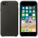 Apple iPhone Leather Case - оригинален кожен кейс (естествена кожа) за iPhone SE (2022), iPhone SE (2020), iPhone 8, iPhone 7 (тъмносив) 4