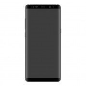 Eiger 3D Glass Edge to Edge Curved Tempered Glass - калено стъклено защитно покритие с извити ръбове за целия дисплея на Samsung Galaxy Note 8 (черен-прозрачен) 2
