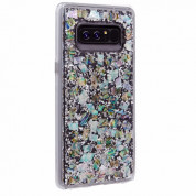 CaseMate Karat Case - дизайнерски кейс с истински перлени и сребърни нишки и висока защита за Samsung Galaxy Note 8 (сребрист)
