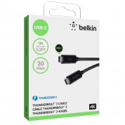 Belkin Thunderbolt 3 Cable - USB-C към USB-C кабел с Thunderbolt 3 и поддръжка на 5K (100 см) (черен) 2