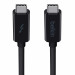 Belkin Thunderbolt 3 Cable - USB-C към USB-C кабел с Thunderbolt 3 и поддръжка на 5K (100 см) (черен) 1