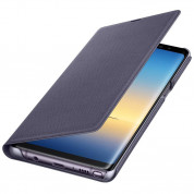 Samsung LED View Cover EF-NN950PV - оригинален кожен калъф през който виждате информация от дисплея за Samsung Galaxy Note 8 (сив) 3