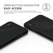 Elago S8 Slim Fit 2 Case - качествен поликарбонатов кейс за iPhone XS, iPhone X (черен-лъскав) 5