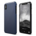 Elago S8 Slim Fit 2 Case - качествен поликарбонатов кейс за iPhone XS, iPhone X (тъмносин) 1