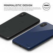 Elago S8 Slim Fit 2 Case - качествен поликарбонатов кейс за iPhone XS, iPhone X (тъмносин) 5