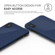 Elago S8 Slim Fit 2 Case - качествен поликарбонатов кейс за iPhone XS, iPhone X (тъмносин) 4
