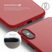 Elago Origin Case - тънък полипропиленов кейс (0.3 mm) за iPhone XS, iPhone X (червен) 5