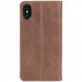 Krusell Sunne Folio Case - кожен калъф (ествествена кожа) тип портфейл за iPhone XS, iPhone X (кафяв) 1