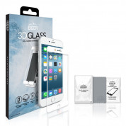 Eiger 3D Glass Curved Tempered Glass - калено стъклено защитно покритие с извити ръбове за целия дисплея на iPhone SE (2022), iPhone SE (2020), iPhone 8, iPhone 7 (бял-прозрачен) 7