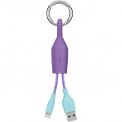Belkin Mixit Lightning to USB Clip Cable - кабел тип ключодържател за всички устройства с Lightning порт (лилав)