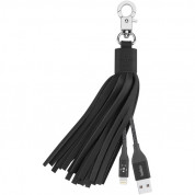 Belkin Mixit Lightning to USB Cable Leather Tassel - кабел тип ключодържател за всички устройства с Lightning порт (черен) 1