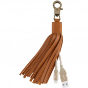 Belkin Mixit Lightning to USB Cable Leather Tassel - кабел тип ключодържател за всички устройства с Lightning порт (златист) 1