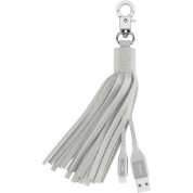 Belkin Mixit Lightning to USB Cable Leather Tassel - кабел тип ключодържател за всички устройства с Lightning порт (сив) 1