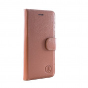 JT Berlin LeatherBook Kreuzberg Case - хоризонтален кожен (естествена кожа) калъф тип портфейл за iPhone XS, iPhone X (кафяв) 2