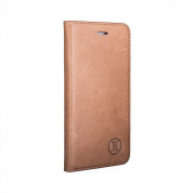 JT Berlin LeatherBook Tegel Case - хоризонтален кожен (естествена кожа) калъф тип портфейл за iPhone XS, iPhone X (кафяв) 1