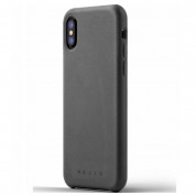 Mujjo Leather Case for iPhone XS, iPhone X  (gray)