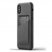 Mujjo Leather Wallet Case for iPhone XS, iPhone X (gray)