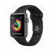 Apple Watch Series 3, 42mm Space Gray Aluminum Case with Black Sport Band - умен часовник от Apple 1