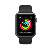 Apple Watch Series 3, 38mm Space Gray Aluminum Case with Black Sport Band - умен часовник от Apple 1