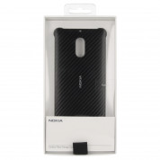 Nokia Carbon Fibre Design Case CC-802 - поликарбонатов кейс за Nokia 6 (черен) 1