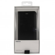 Nokia Leather Flip Cover CP-801 - оригинален кожен калъф с отделение за кр. карта за Nokia 8 (черен) 2