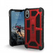 Urban Armor Gear Monarch Case - удароустойчив хибриден кейс за iPhone XS, iPhone X (червен-черен) 2