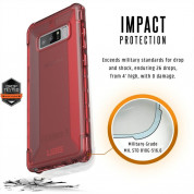 Urban Armor Gear Plyo Case - удароустойчив хибриден кейс за Samsung Galaxy Note 8 (червен) 2