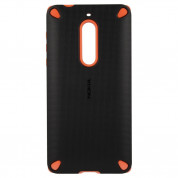 Nokia Rugged Impact Case CC-502 - удароустойчив хибриден кейс за Nokia 5 (черен-оранжев)