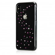 Bling My Thing Milky Way Pink Mix Swarovski - поликарбонатов кейс с кристали Сваровски за iPhone XS, iPhone X (прозрачен) 1