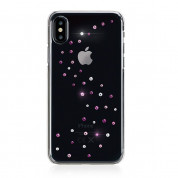 Bling My Thing Milky Way Pink Mix Swarovski - поликарбонатов кейс с кристали Сваровски за iPhone XS, iPhone X (прозрачен)