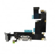 OEM iPhone 6 Plus System Connector and Flex Cable - лентов кабел с Lightning конектора, аудио жака и долния микрофон за iPhone 6 Plus (сив) 1