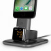 TwelveSouth HiRise Duet - алуминиева повдигаща поставка за iPhone и iPad с Lightning и Apple Watch (черна) 5