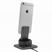 TwelveSouth HiRise Duet - алуминиева повдигаща поставка за iPhone и iPad с Lightning и Apple Watch (черна) 3