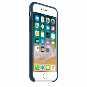 Apple iPhone Leather Case - оригинален кожен кейс (естествена кожа) за iPhone 8, iPhone 7 (син) 4