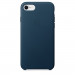 Apple iPhone Leather Case - оригинален кожен кейс (естествена кожа) за iPhone 8, iPhone 7 (син) 1