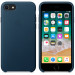 Apple iPhone Leather Case - оригинален кожен кейс (естествена кожа) за iPhone 8, iPhone 7 (син) 4