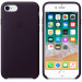 Apple iPhone Leather Case - оригинален кожен кейс (естествена кожа) за iPhone 8, iPhone 7 (тъмнолилав) 3