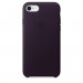 Apple iPhone Leather Case - оригинален кожен кейс (естествена кожа) за iPhone 8, iPhone 7 (тъмнолилав) 1