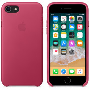 Apple iPhone Leather Case - оригинален кожен кейс (естествена кожа) за iPhone 8, iPhone 7 (розов) 3