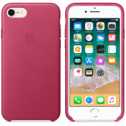 Apple iPhone Leather Case - оригинален кожен кейс (естествена кожа) за iPhone 8, iPhone 7 (розов) 1