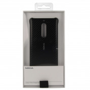 Nokia Carbon Fibre Design Case CC-803 - поликарбонатов кейс за Nokia 5 (черен) 3